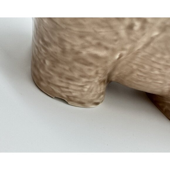 Vintage Hearth & Home Hippo Hippopotamus Cookie Jar Mexican Pottery Chipped - Picture 4 of 9